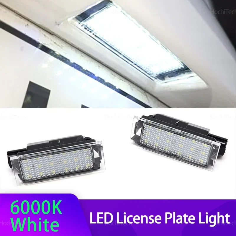 2Pcs LED Car Number License Plate Light 12V SMD Number Lamp For Renault Megane 3 Clio Laguna 2 Megane 3 Twingo Master Vel Satis