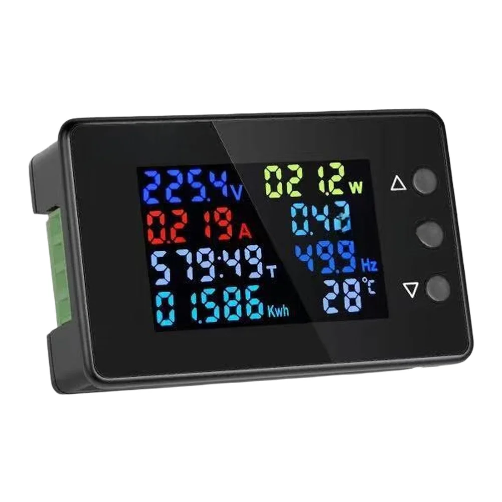 Digital AC Voltmeter KWS-AC301 with 20A Current Monitoring for 50-300V Voltage Applications and Power Consumption Tracking