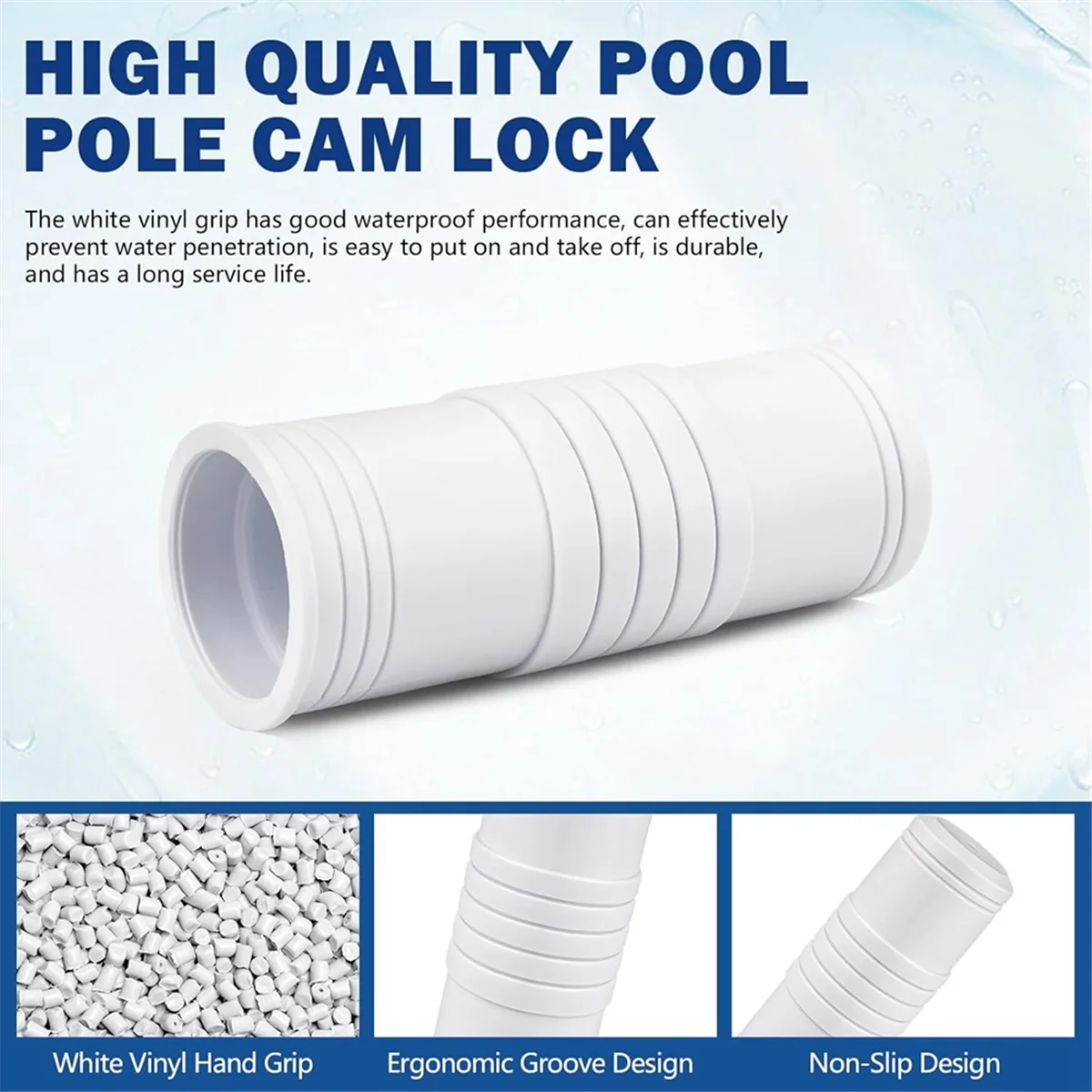 A99U 2 Pcs Pool Pole Handle Grip Replacement, Hand Grip for Swimming Pool & Spa Poles, Telescopic Pool Pole Handle Grip 25mm