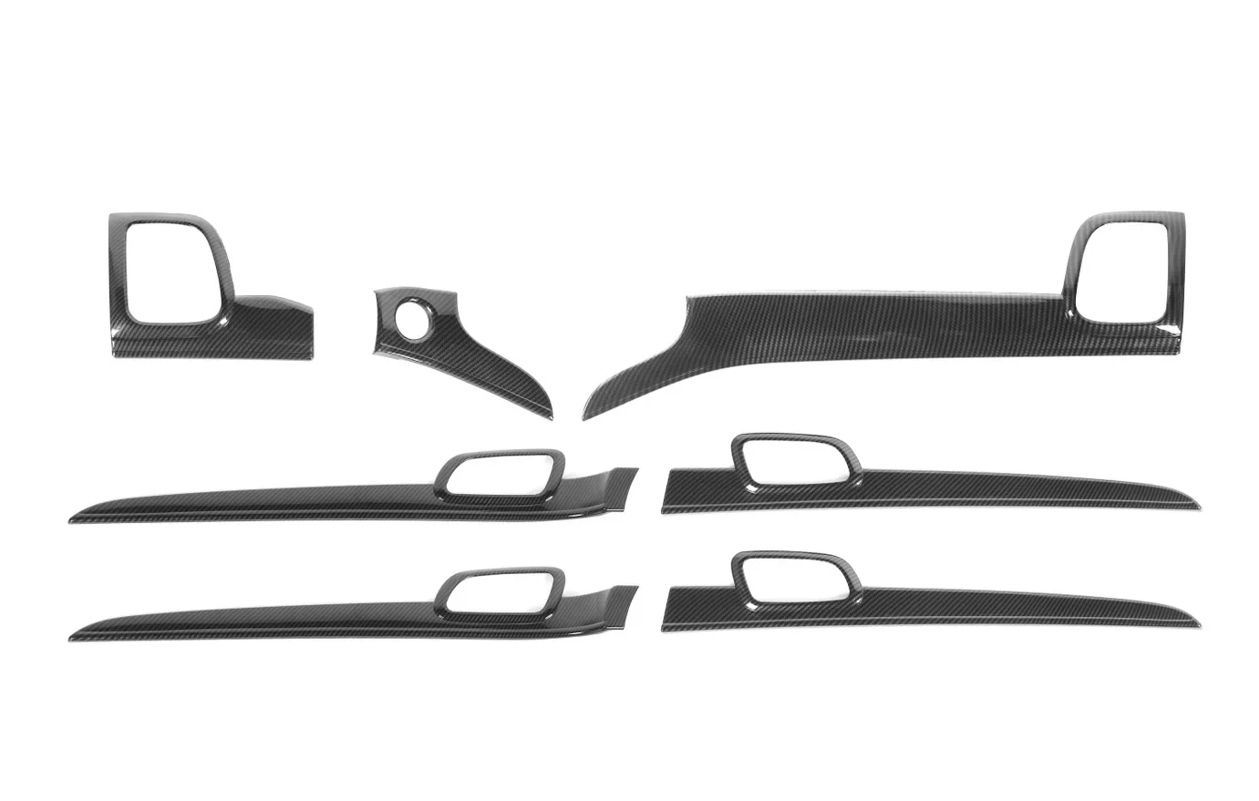 7PCS Carbon Fiber Dashboard Panel+Door Handle Trim Fit for Jeep Grand Cherokee 2011-2021 ABS Car Refit Accessories