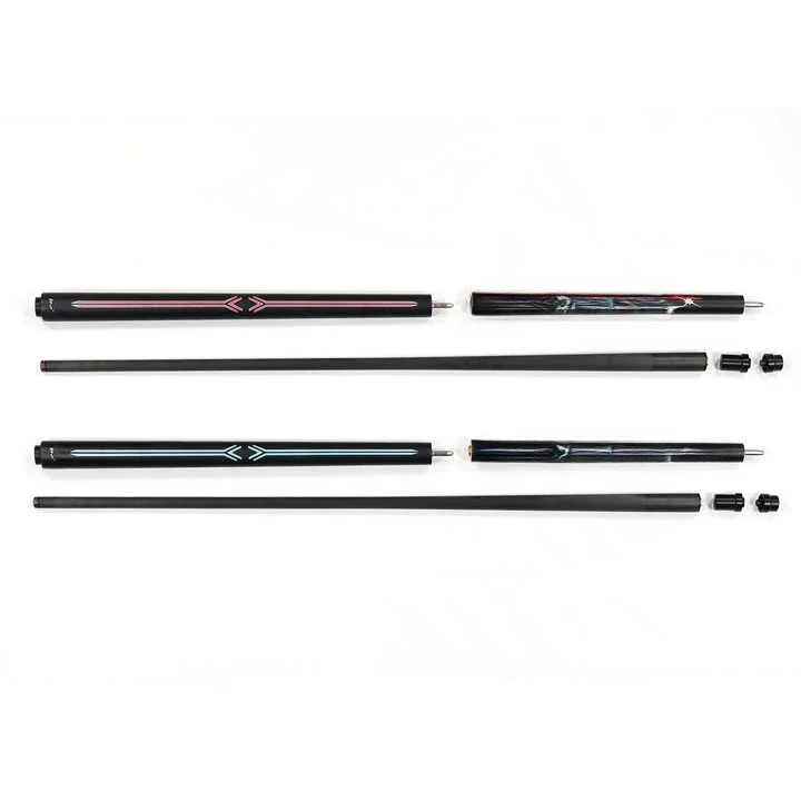 for Popular Design 58 Inches 3-pc Carbon Jump Break Cue with Stainless Steel Unilock Joint For sale