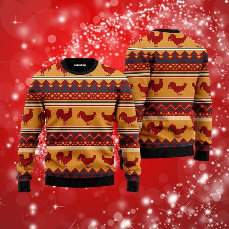 Christmas sweater 2026 New Year sweater, skull 3D round neck buttonless design for couples, Halloween fun sweater