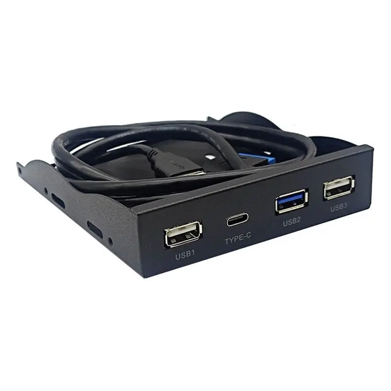 A29F-USB3.2 GEN1 TYPE-C Floppy Drive Panel 3.5-Inch HUB 19PIN To C Port Reversible Plug-In 5Gbps