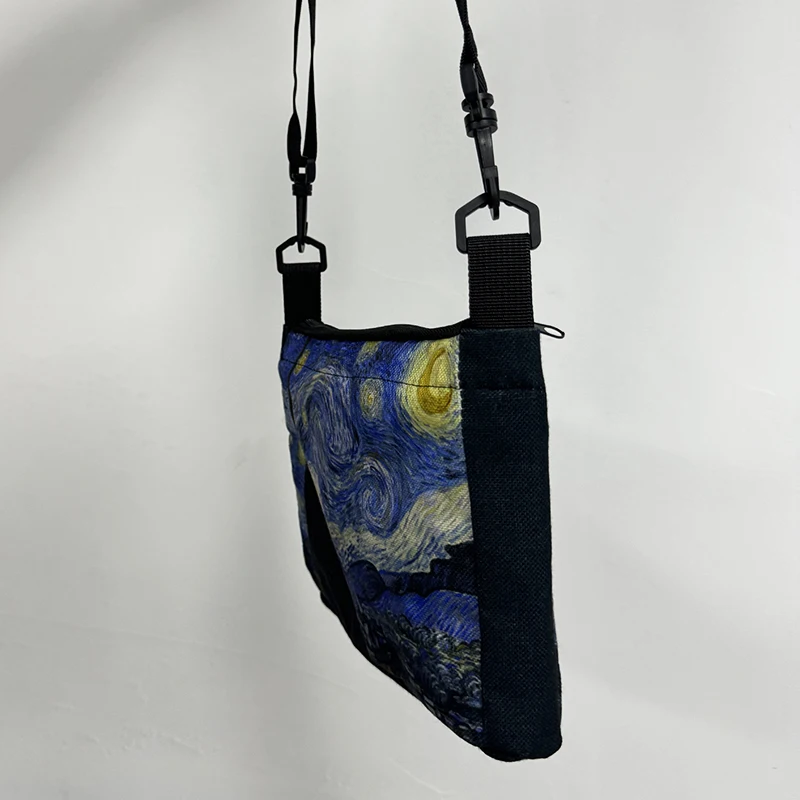 Art Print Van Gogh Oil Painting Shoulder Bag New Linen Bag Crossbody Bag Casual Foldable Girls Shoulder Bag