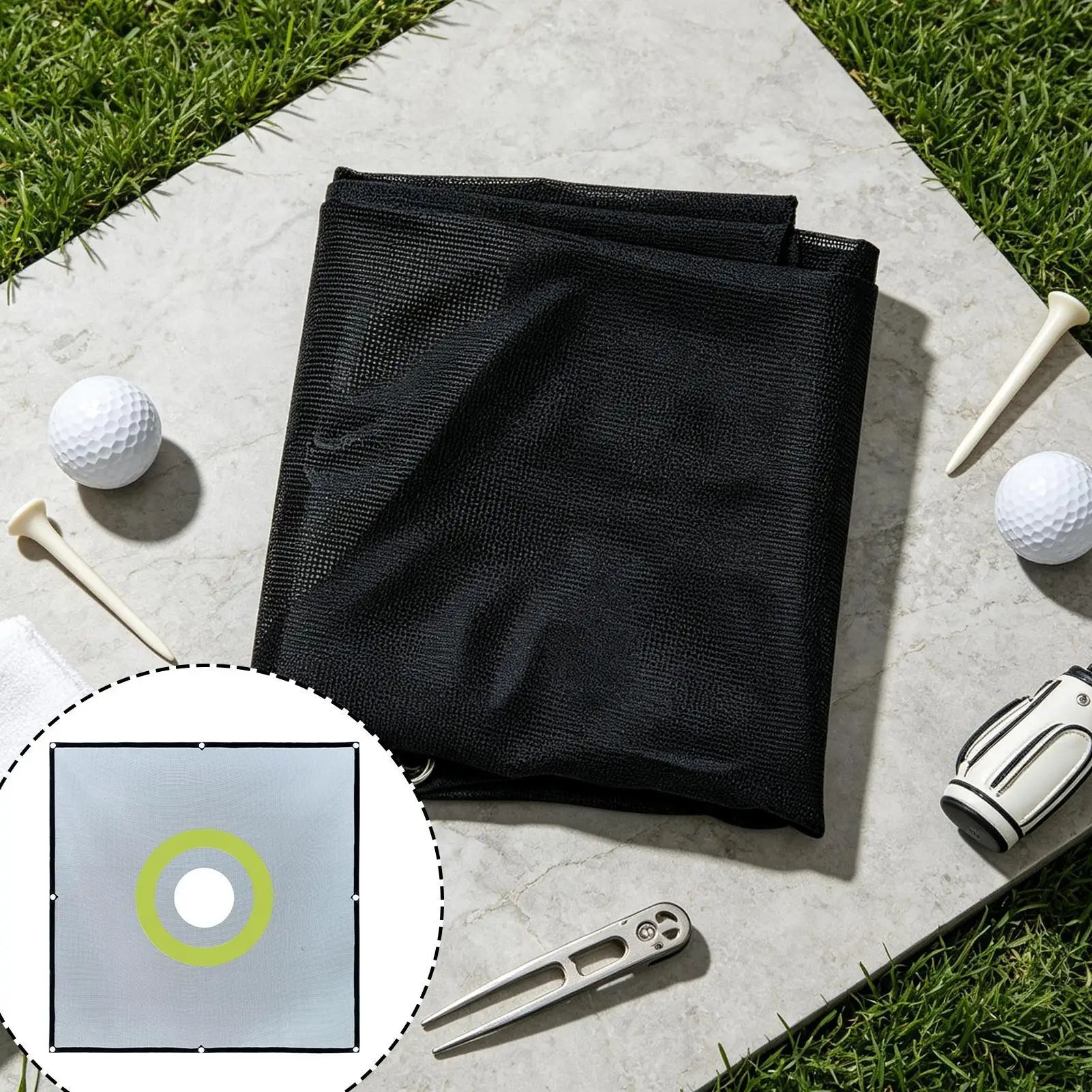 Golf Strike Cloth Practice Mat Target Balls for Silent Multi functional Target Cloth Lightweight Foldable for Push Rod Training