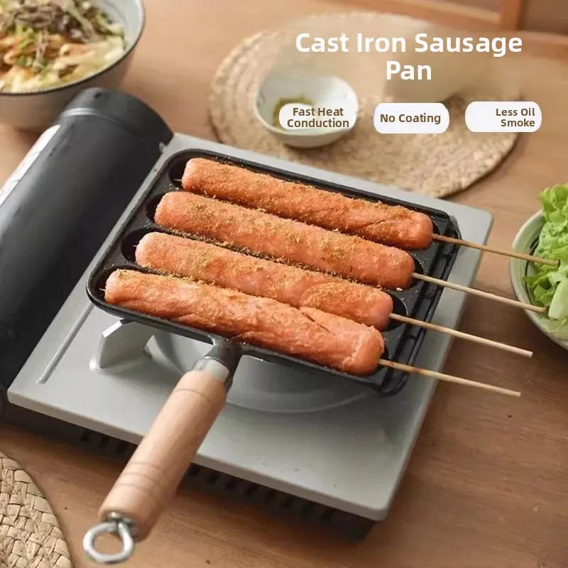 Bandeja pequeña para asar salchichas de almidón para uso doméstico, para vendedores ambulantes, parrilla para asar salchichas de piel crujiente, utensilios de cocina