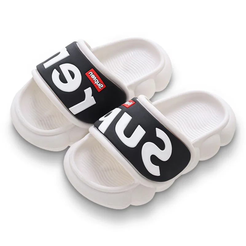 Children's Slippers Summer Boys' New Home Indoor Non-Slip Shit Feeling Can Be Worn outside Thick Bottom Beach Slippers Men