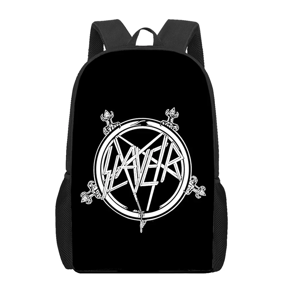 Slayer Thrash Metal Backpack For Girls Primary Students Pattern School Bags For Children Book Bag Casual Bagpack Bag Pack