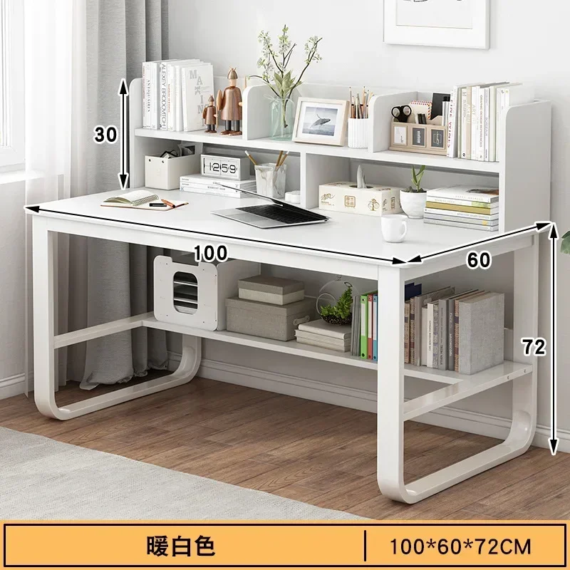 100/120/140cm Minimalism Bookshelf Writing Desk Office Computer Desks Table With Storage