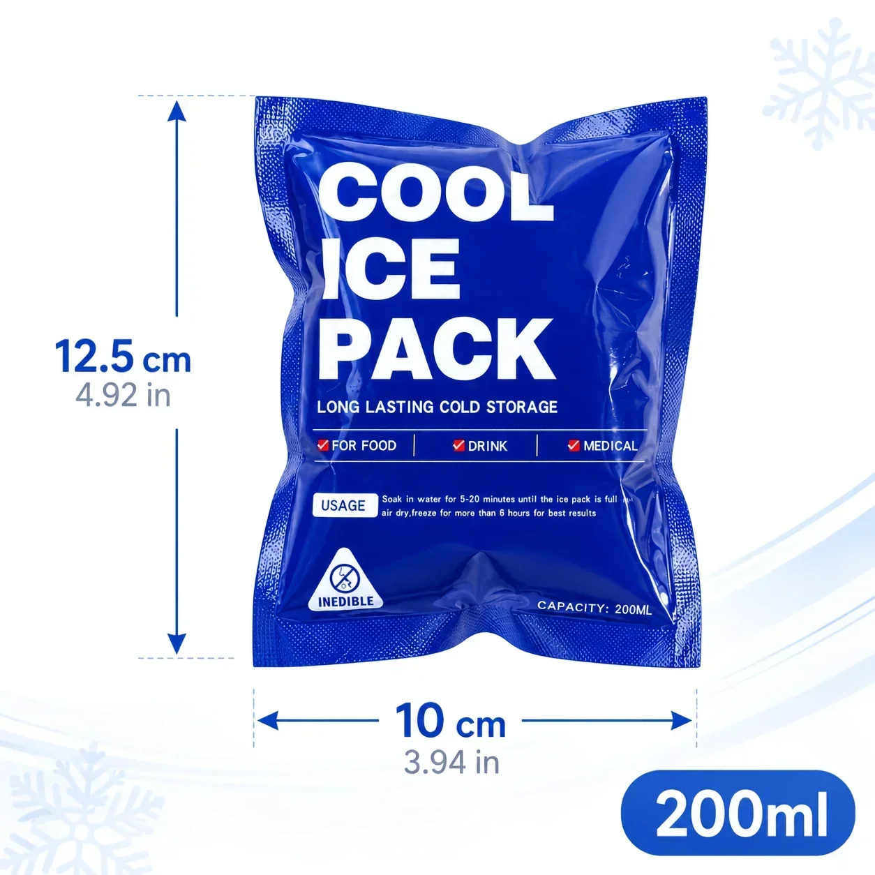 10/50Pcs Reusable Ice Packs for Lunch Bag Keep Cold  Cooling Camping Freezer Sheets Freezer Pack for Food Transport