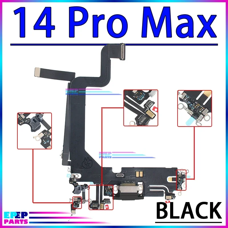 USB Port Charger Flex for IPhone 14 15 + Plus Pro Max Dock Charging Board Dock Connector Mic Cable Module