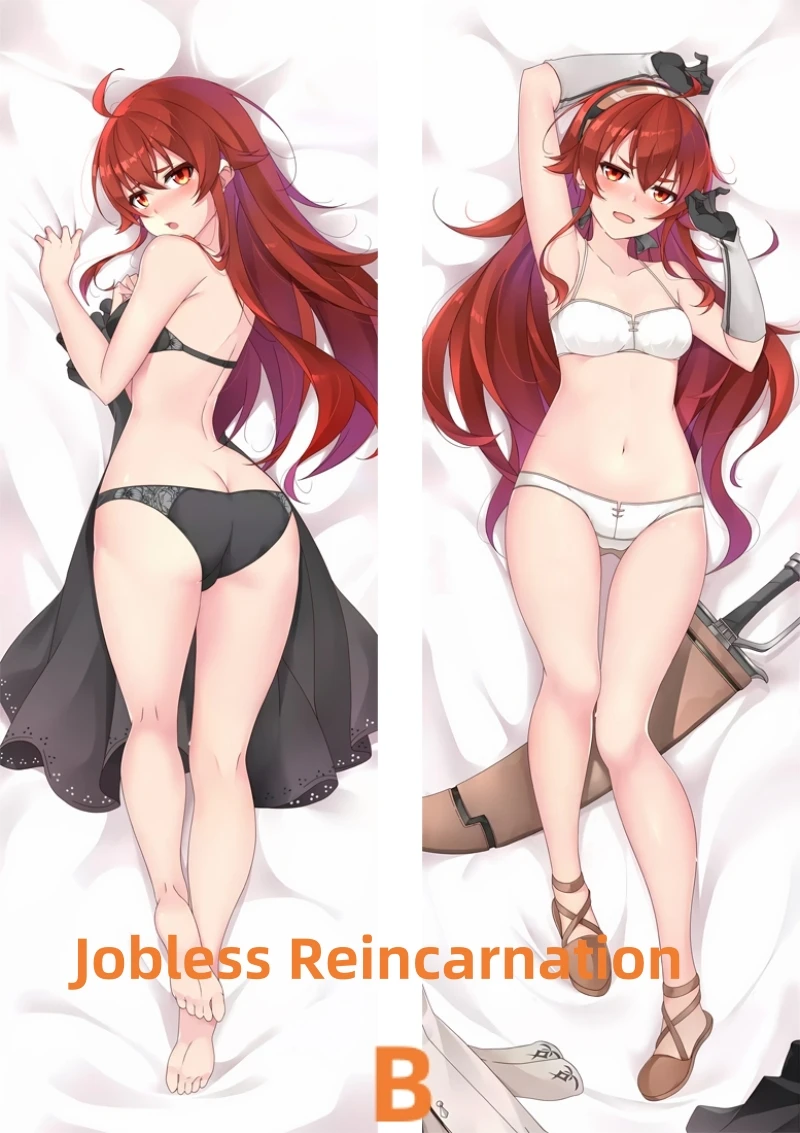 Dakimakura Anime Pillow Case Jobless Reincarnation Double-sided Print Of Life-size Body Pillowcase Gifts Can be Customized