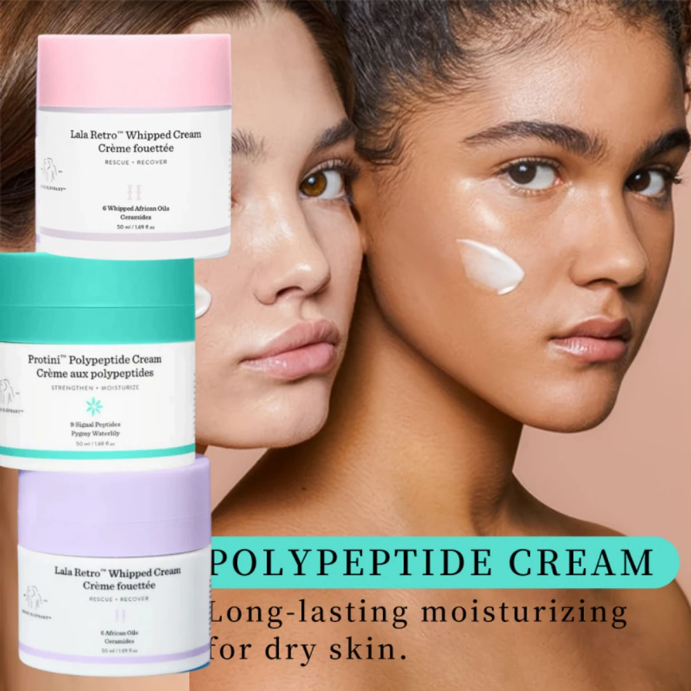 Lala-crema batida Retro, proteína polipeptídica, fortalece, hidratante, imprimación antienvejecimiento, crema facial hidratante, cuidado de la piel