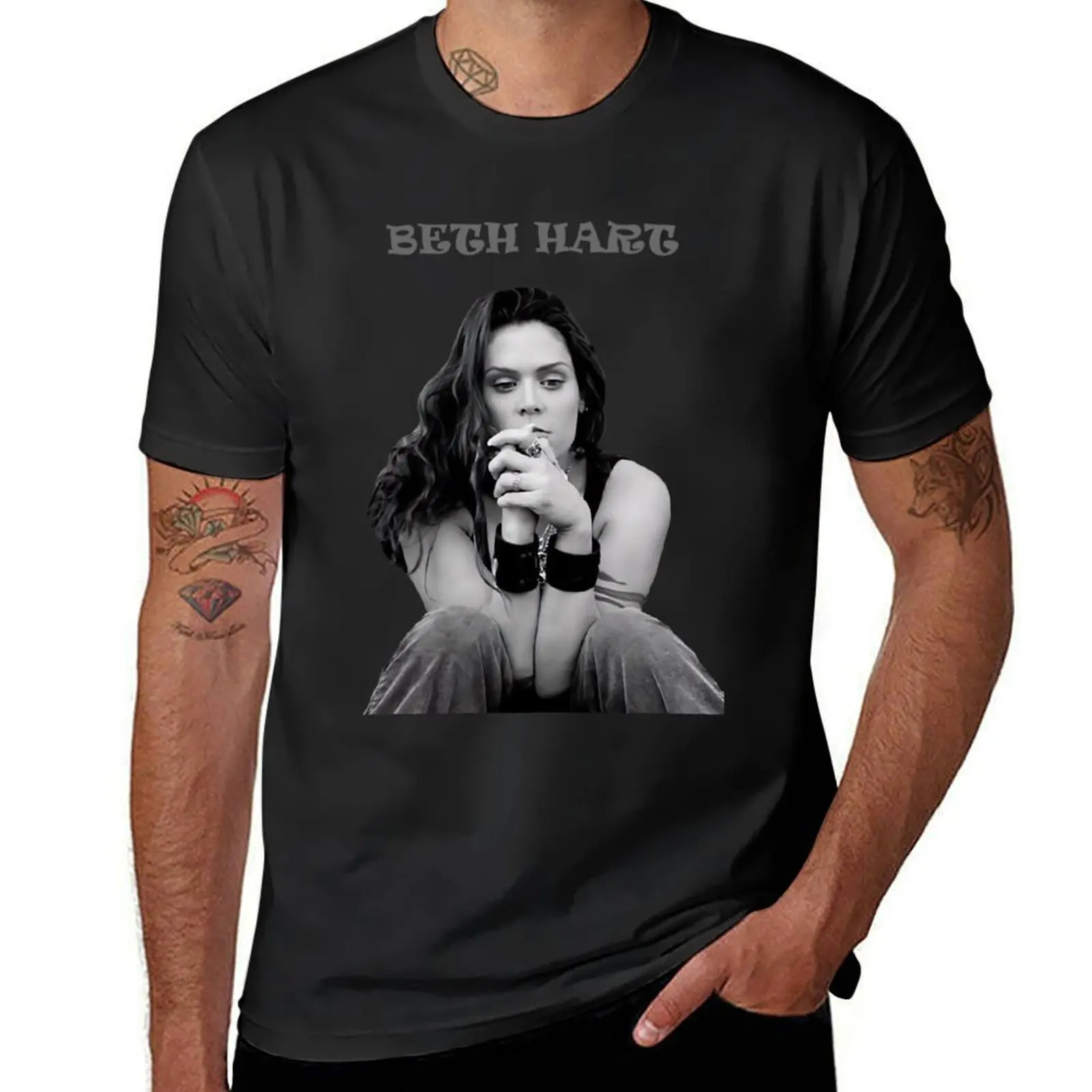 

Beth Hart the queen of blues rock T-Shirt summer clothes oversizeds summer top for a boy mens white t shirts