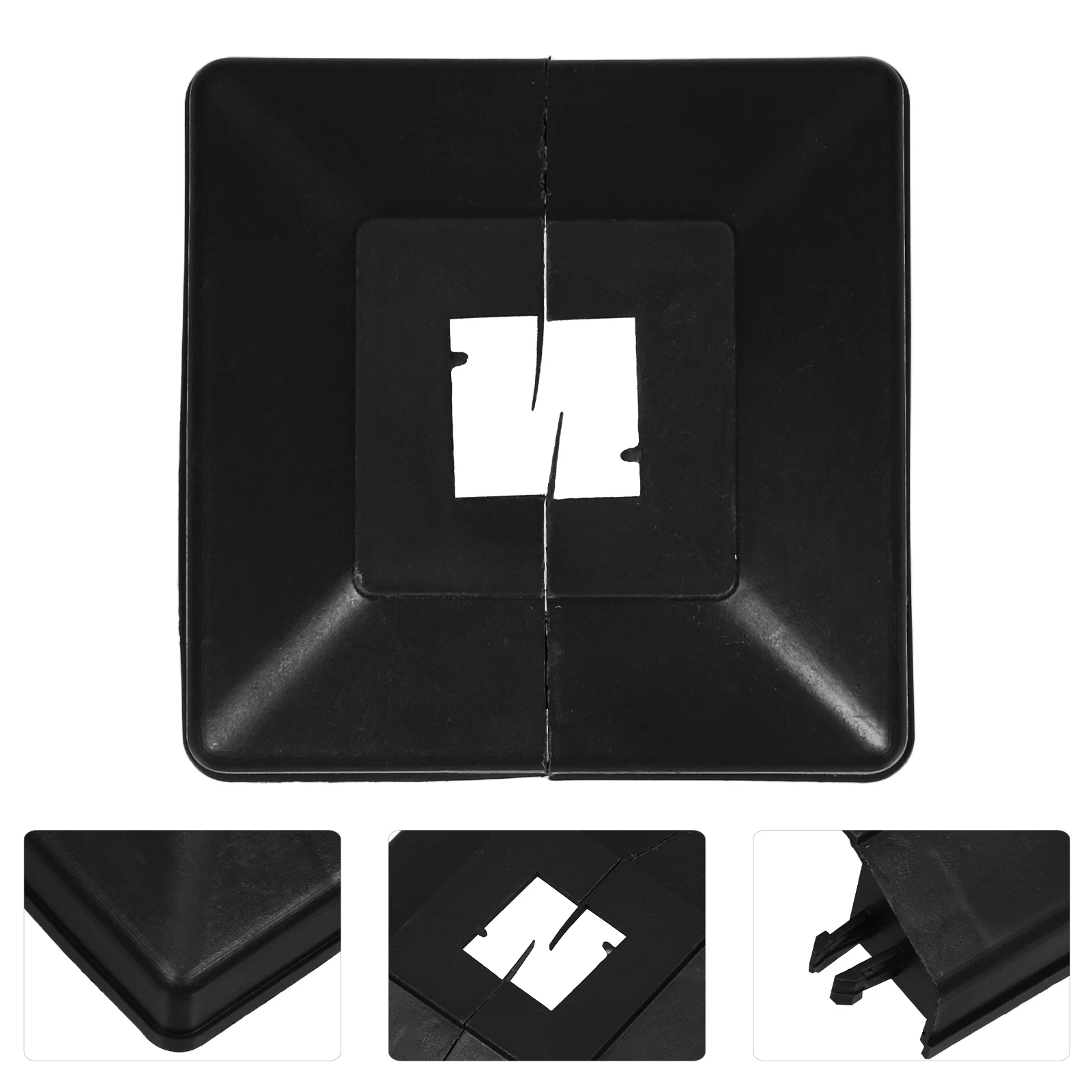 

Split Post Skirt Plastic Base Cover Waterproof Sturdy Decorative Fence Post Caps Modular Design For Balcony Stairs Corridors