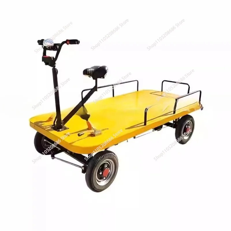 Electric flatbed truck, elevator, construction engineering truck, breeding hand push battery, four-wheel folding trolley