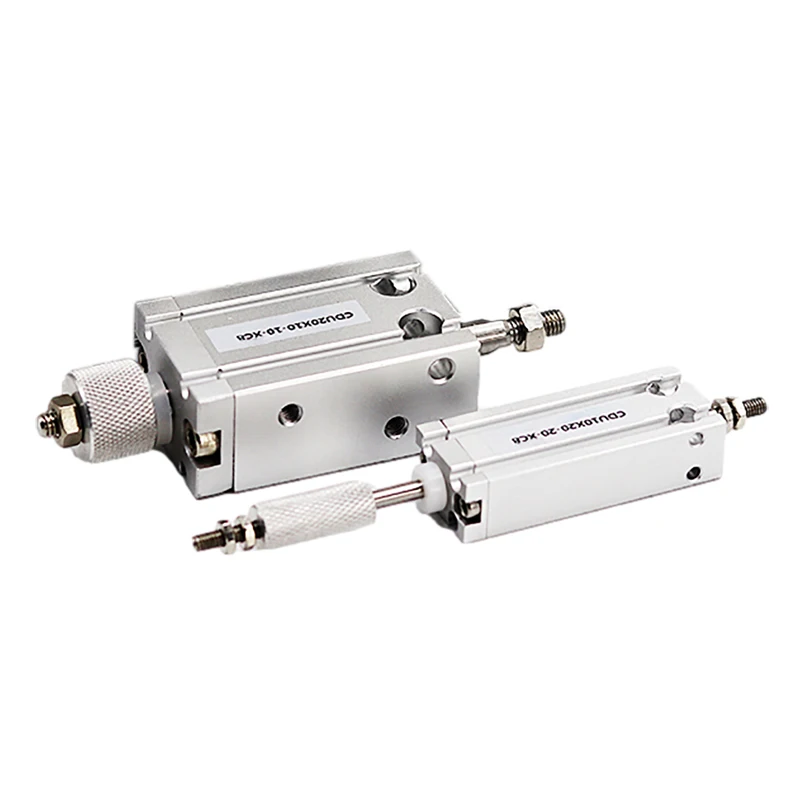 CDU20/25*10/20/30/40/50/60-10/20/30-XC8 Adjustable Stroke Single Rod Bore 20 25mm Double Acting Small Pneumatic Cylinder