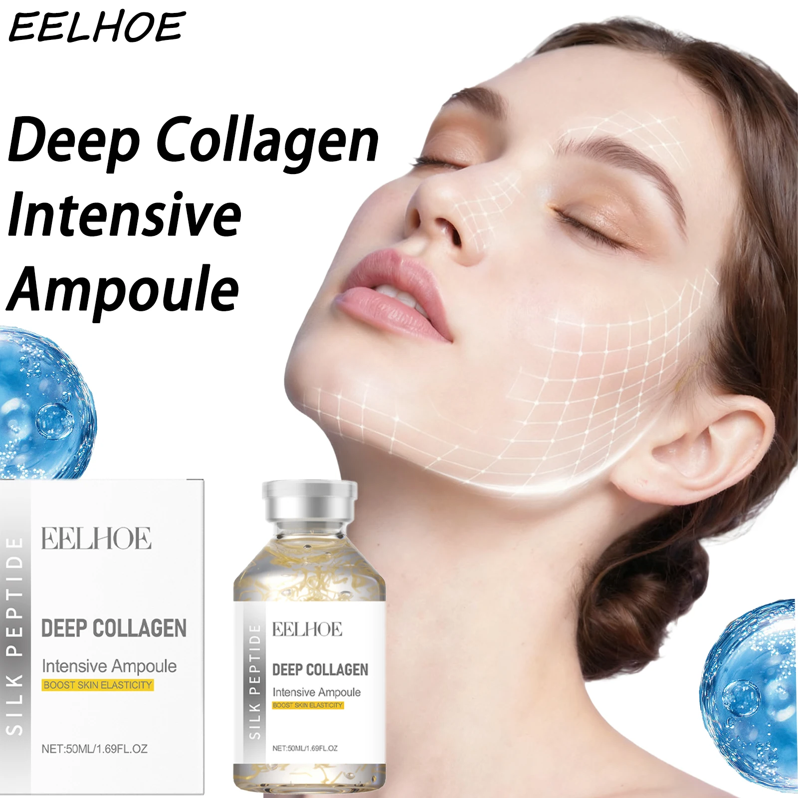 

Deep Collagen Intensive ampoule Gentle Moisturize Lifting Tightening Skin Reshape Jawline Improving Skin Texture Ampoule Essence