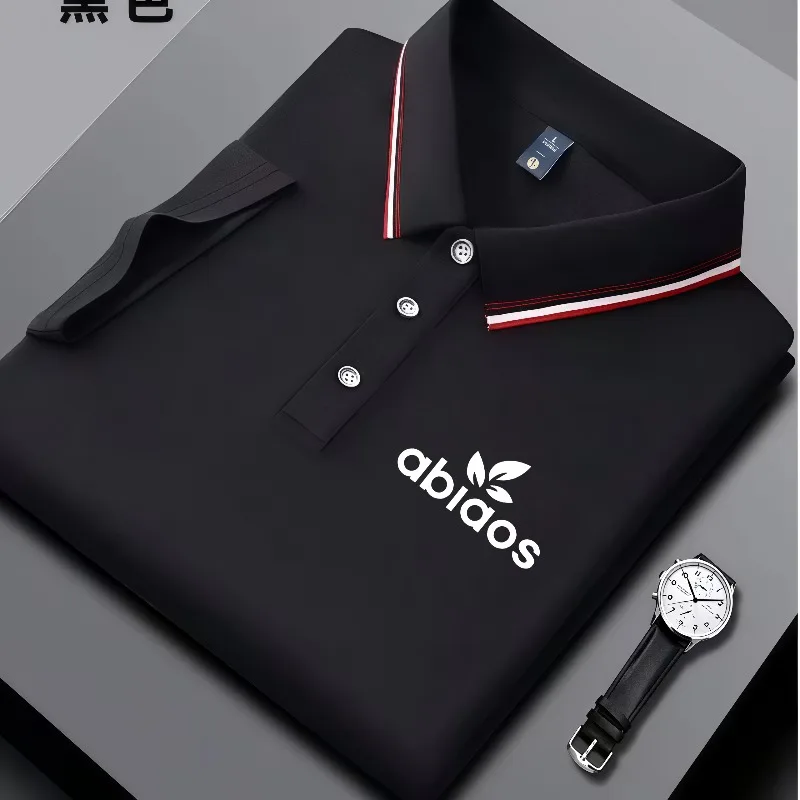 Men's Black Polo Shirt with 