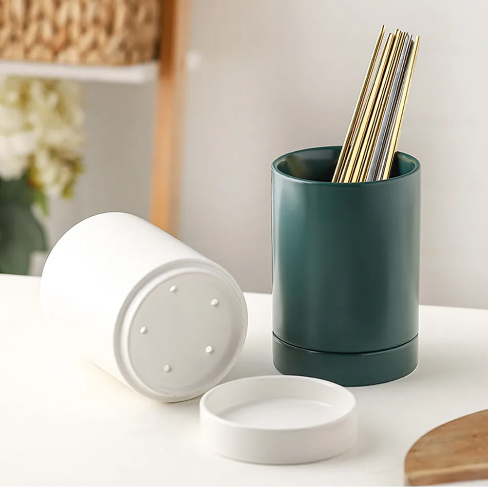 1set-ceramic-chopstick-holder-utensil-organizer-multipurpose-kitchen-tool-scratch-resistant-dry-drain-tableware-storage