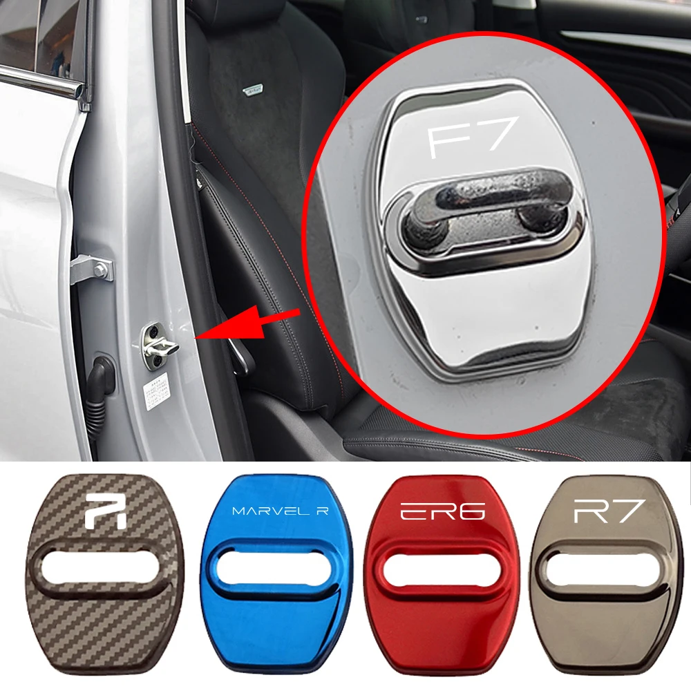 Car Door Lock Cover for Saic Feifan Rising Auto R7 ER6 Marvel R F7 RC7 Feifan R7 ER6 2020 2021 2022 2023 2024 2025 Accessories