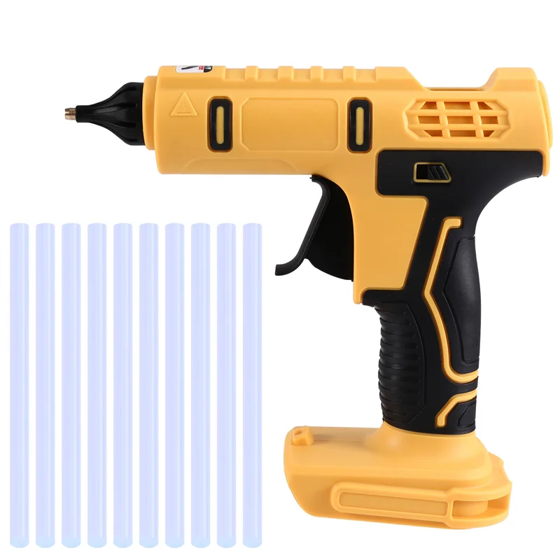 

AT63-Hot Glue Gun 100W Household DIY Repair Tool Rechargeable Electric Heat Temperature Gun For 18V 20V Battery