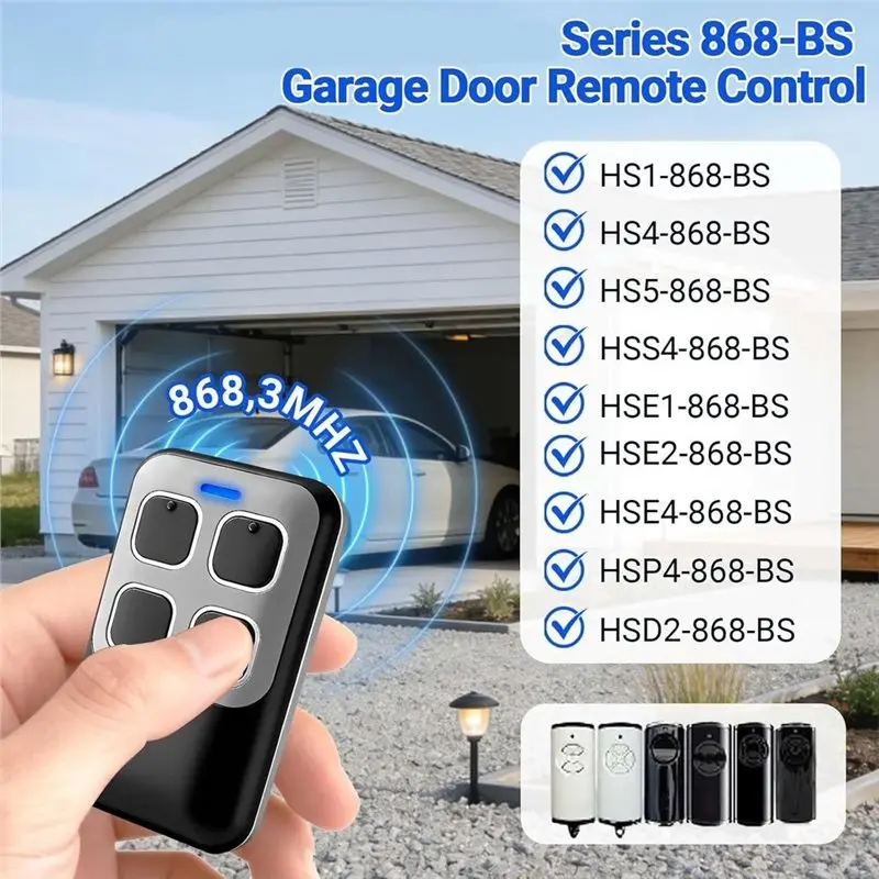 [NEW!CCDD】 868.3Mhz BS Handheld Transmitter For Hörmann Garage Door Remote Control HSE4-868-BS, HSE2-868-BS, 4 Channels Garage D