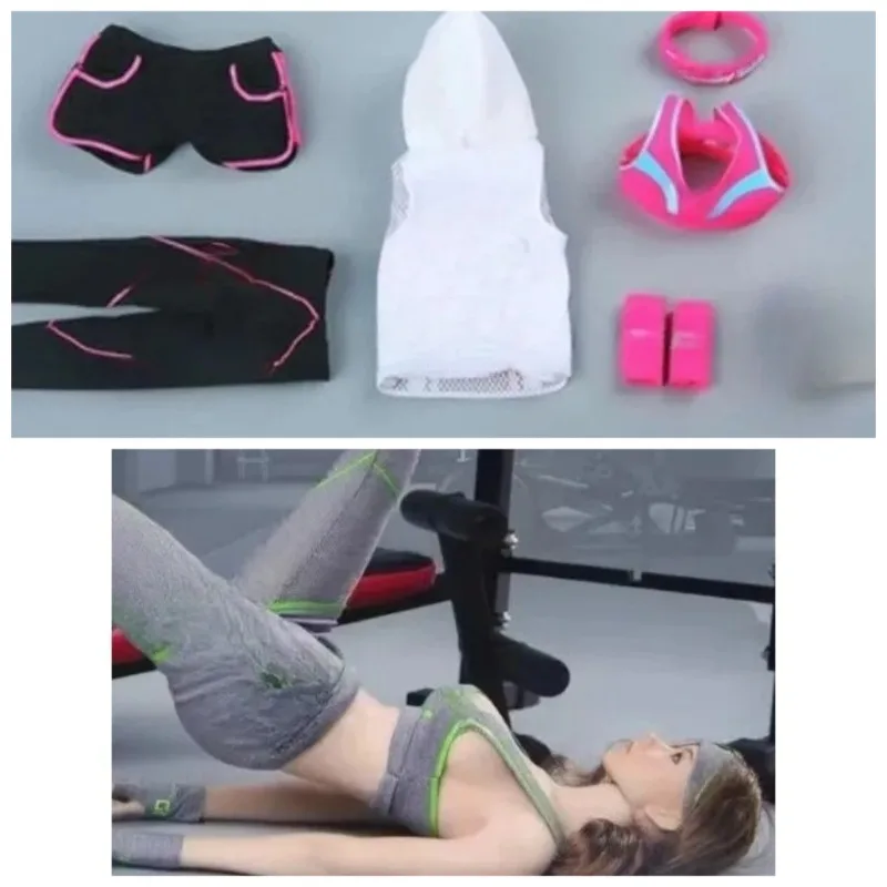 1/6 Scale Fashion Fitness Sports Wear Suit Fit Female Soldier Clothes Model for 12