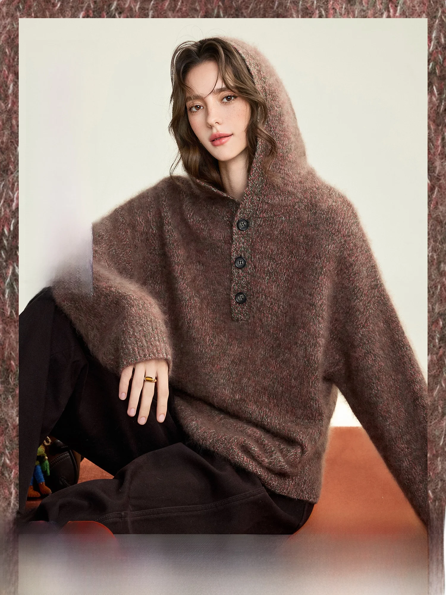 

NAGUAGU High Quali Wool Knitted Vest Simple Sle Autumn Winter Sweater Women's Loose Fit Long Sve round Ne Pullover