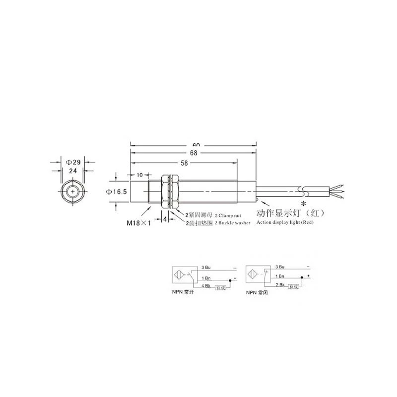 D8KF M18 8mm for DC 5V NPN NO LJ18A3-8-Z/BX-5V Inductive Proximity Sensor Switch