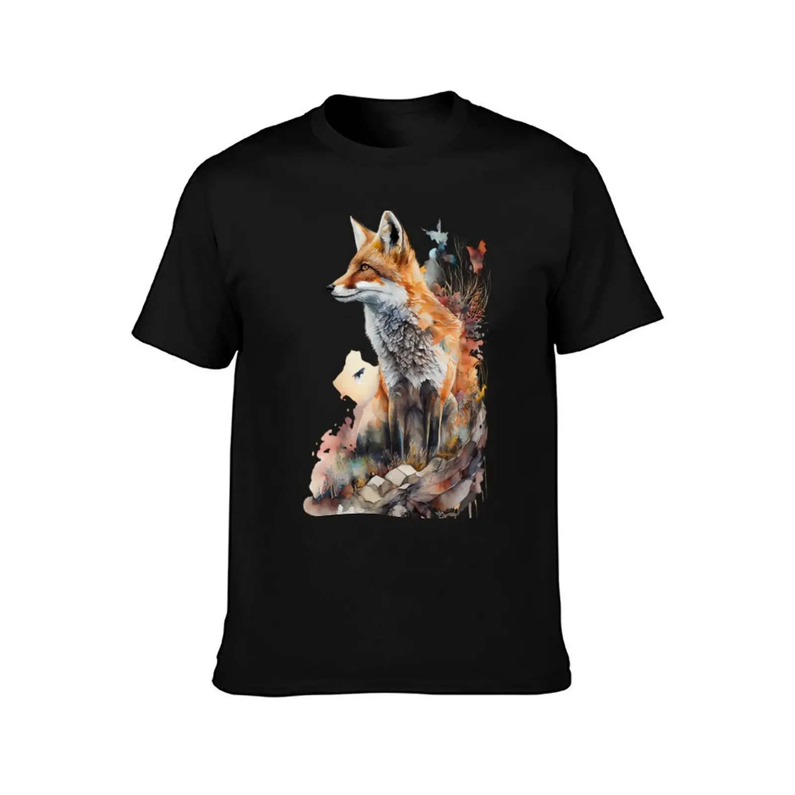 Cunning fox T2 T-Shirt Blouse for a boy boys animal print mens graphic t-shirts pack