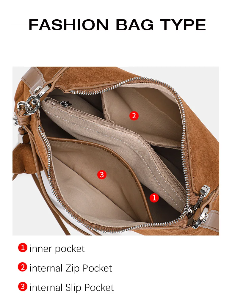 Aidanni Vintage Matte Kuhleder-Unterarmtasche für Damen, 2026 Neue Große Hobo-Tasche mit Quaste, Einzel-Schultertasche – Detail 6