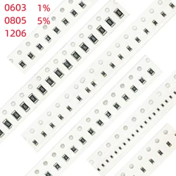 B 50pcs 1% 0603 0805 1206 SMD resistor 0R~10M 1/4W 82 150 22 330 ohm 1K 2.2K 4.7K 10K 100K 0R 1R 10R 100R 150R 220R 330R 1M 10M