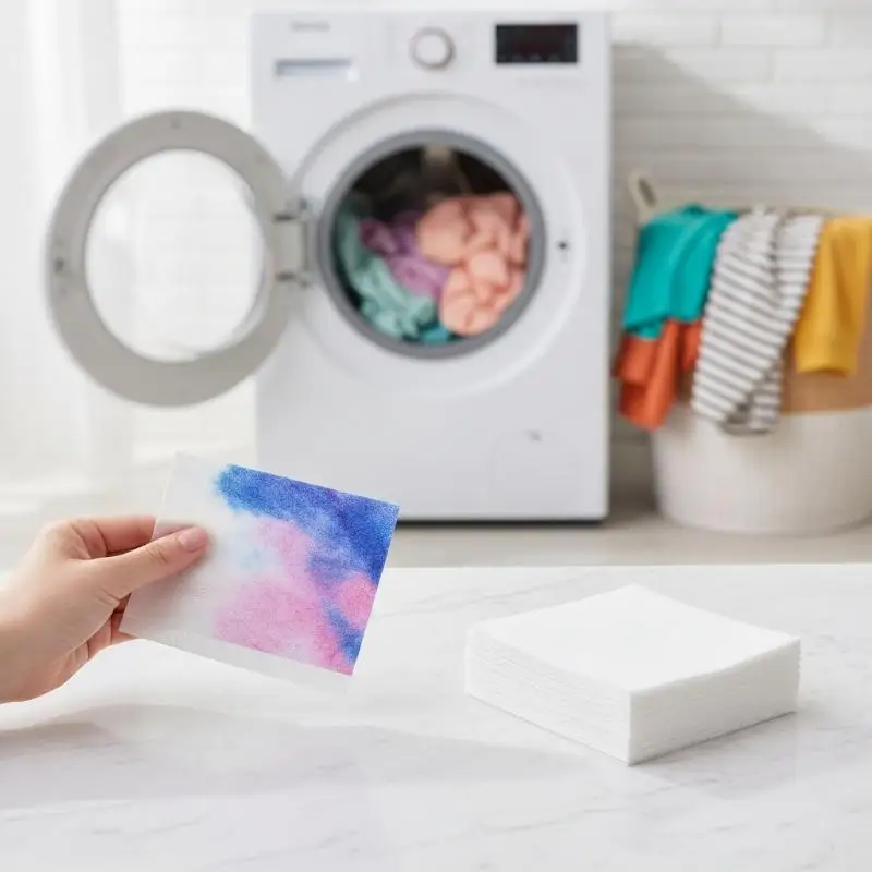 Anti Color Transfer Laundry Catcher Sheets Color Absorbing Paper 30/50/100Pcs for Renter Small Apartment Laundry Use