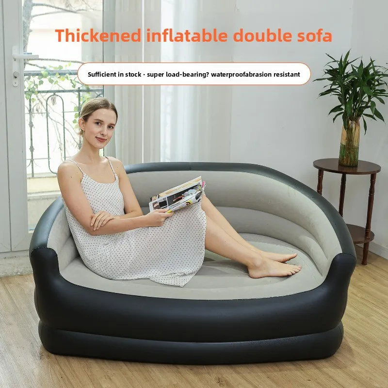 

Inflatable Sofa Outdoor Portable Air Cushion Bed Leisure Lazy Double Sofa Bed Folding Camping Recliner