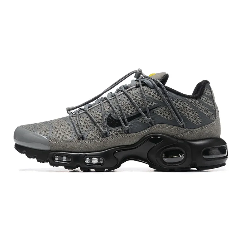 

Мужские и женские кроссовки Nike Air Max Plus, инкапсулированные, дышащие, легкие, модные кроссовки, серые/черные