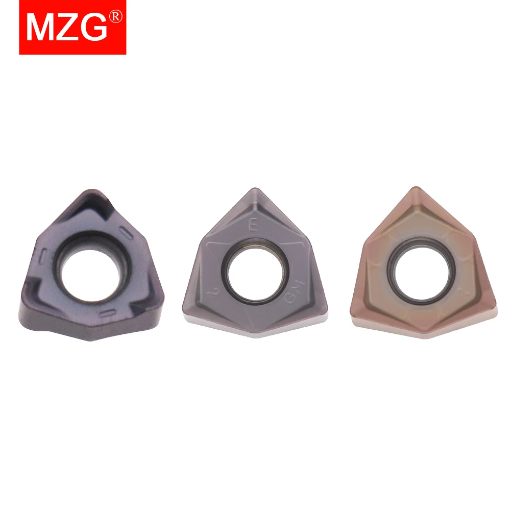 

MZG 10PCS WNMU 0404 0806 Double Sided Hexagonal 90 Degree Fast Feed Plane Milling Inserts Heavy Cutting Toolholder