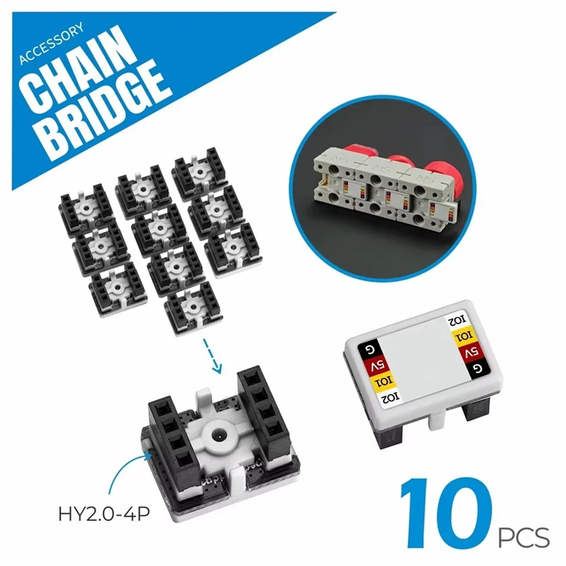 A13E-Adjacent Edge Connection For Chain Bridge Connector 10Pcs For Chain Series Unit Puzzle