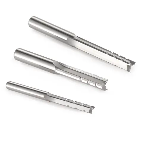 5Pcs 3 Flute 4/6/8mm Straight Milling Cutter Trimming Slotting Router Bit End Mill for MDF Plywood Chipboard Wood Carving