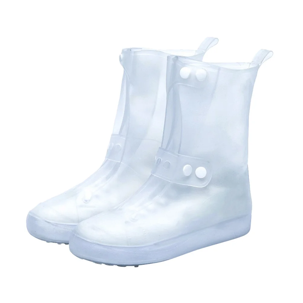 1Pair Anti-Slip Waterproof Shoe Covers Rainproof High Tube Overshoes Outdoor Non-Slip Shoe Protectors High Tube Overshoes