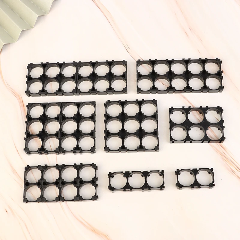 10 Buah Tempat Baterai 18650 Tahan Api Braket Tempat Anti Getaran Tempat Sel Li-ion Tempat Baterai Casing Plastik Silinder