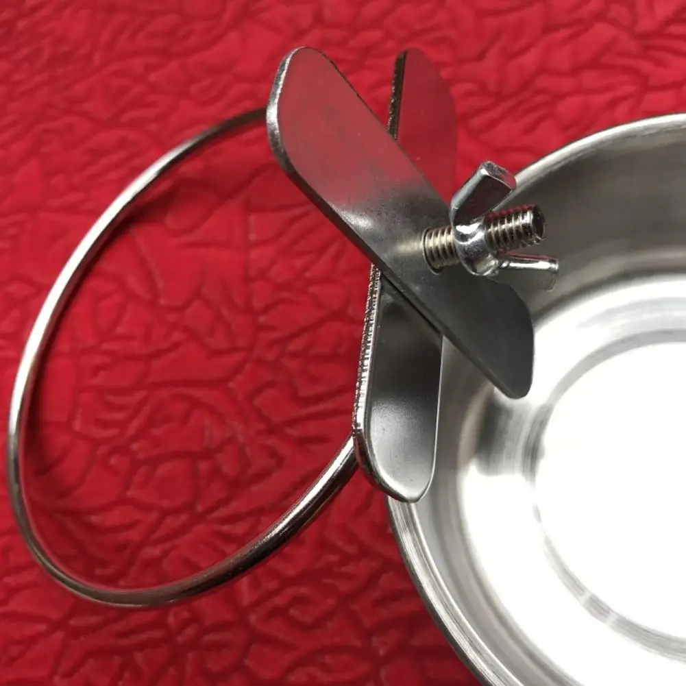 สแตนเลส Bird Feeder กล่อง Parrot ถ้วยชามคอนเทนเนอร์อาหารน้ำอุปกรณ์อุปกรณ์เสริม