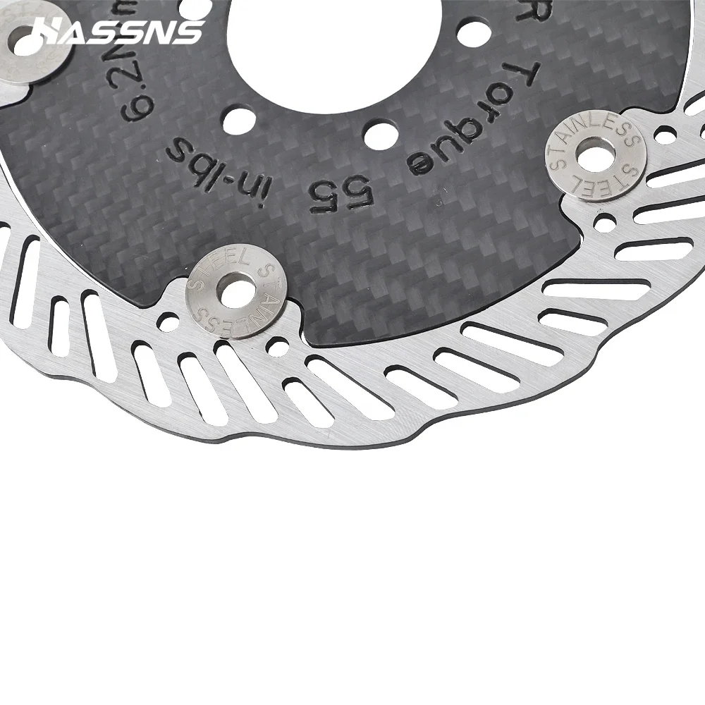 

HASSNS Carbon Fiber MTB Brake Disc 160mm 140mm Floating Rotor Centerlock Bicycle Brakes