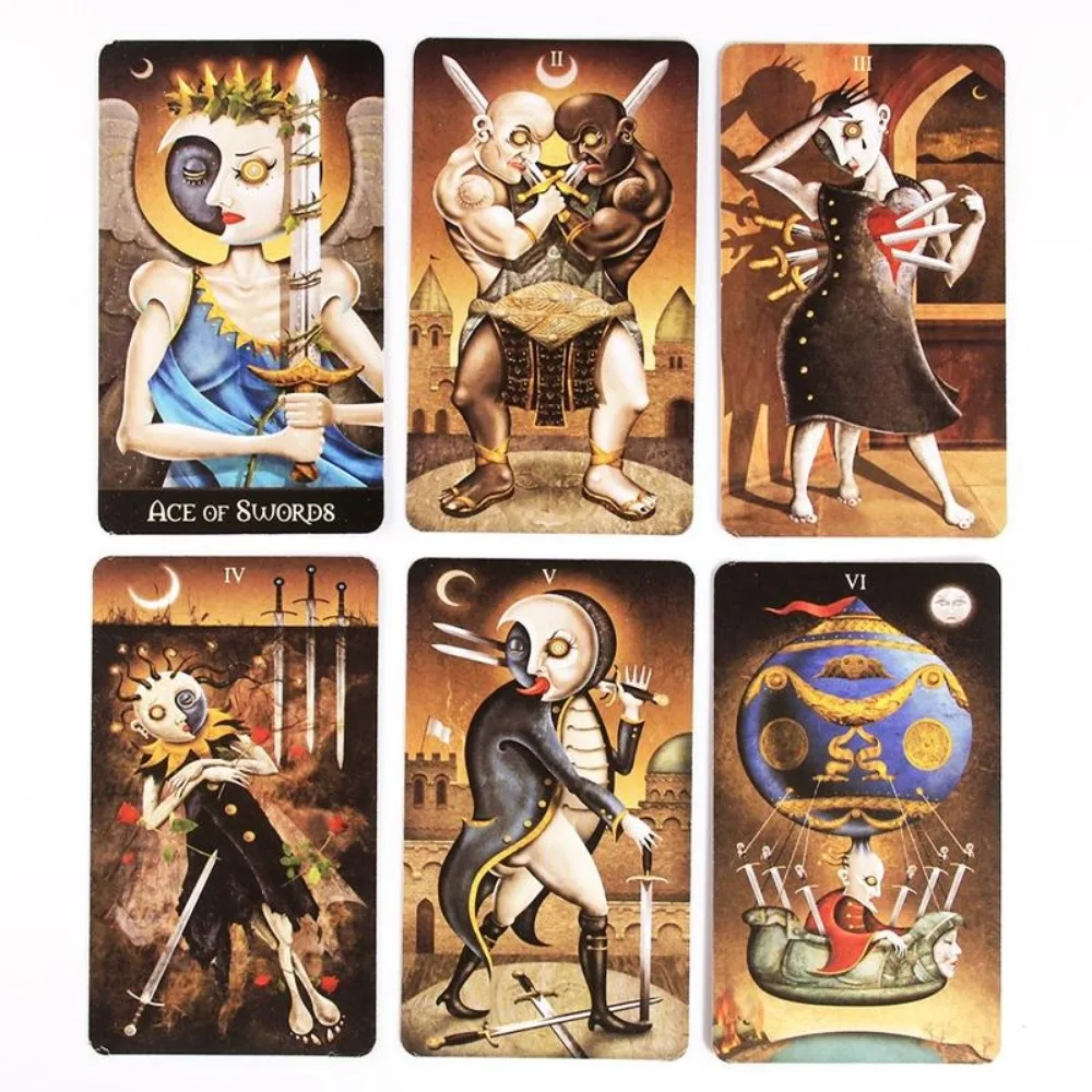 10,3 * 6 cm Deviant Moon Tarot Edycja bez obramowania 78 sztuk kart