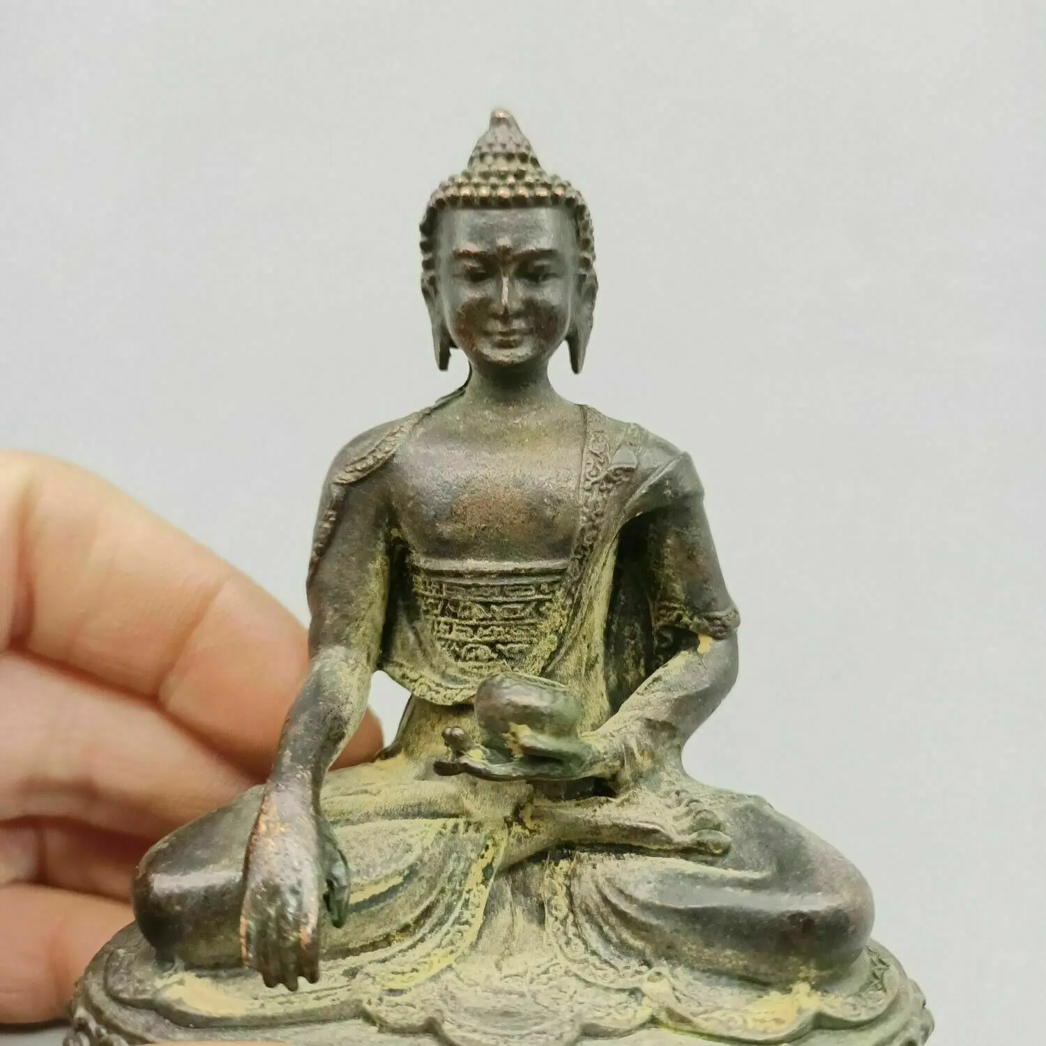 Chinese Old Copper Statue Shakyamuni Buddha Statue Tibet Buddha