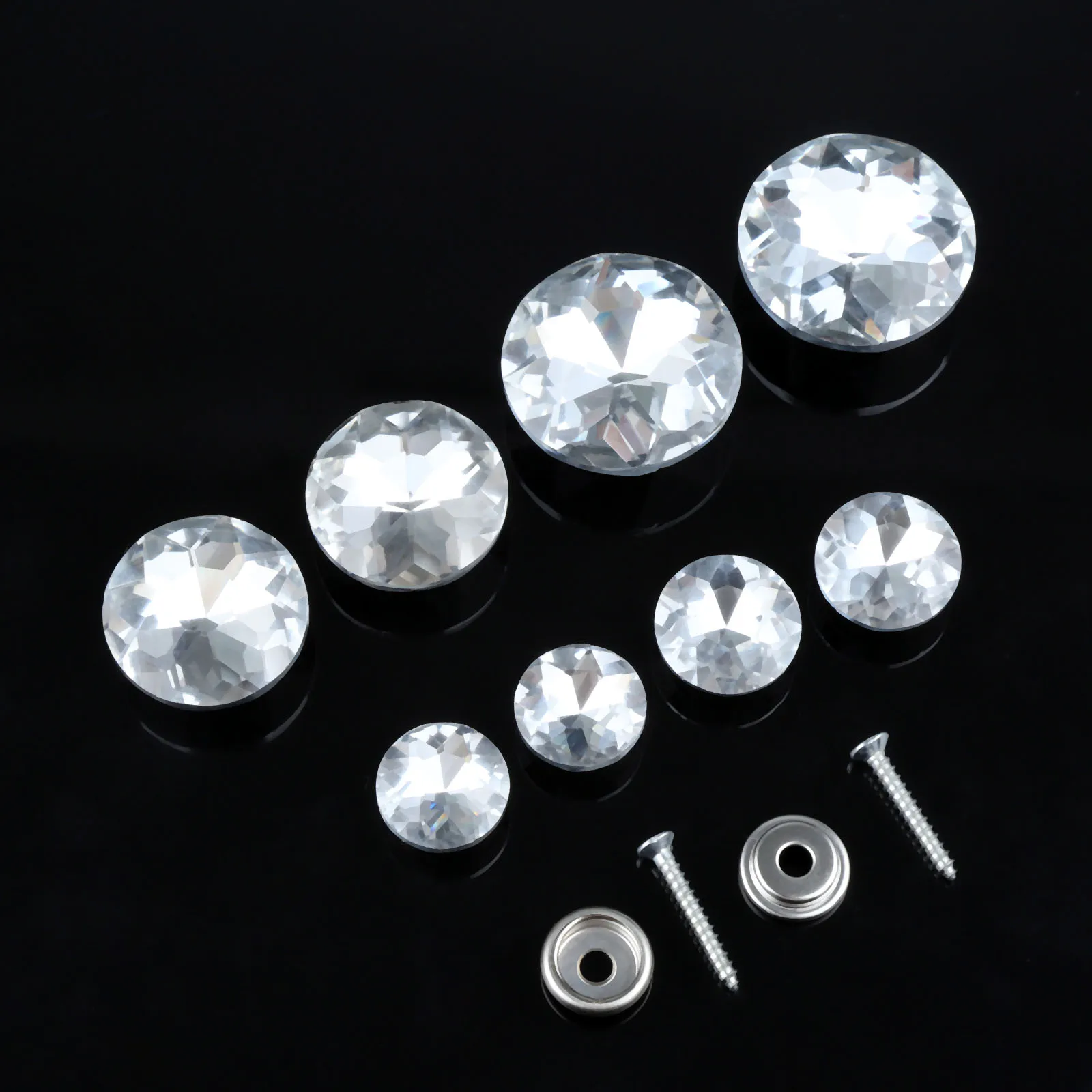 DRELD 10Pcs Diamond Crystal tappezzeria chiodi bottoni puntine perni 16/18/25/30mm divano borsa decorazione della parete accessorio per mobili