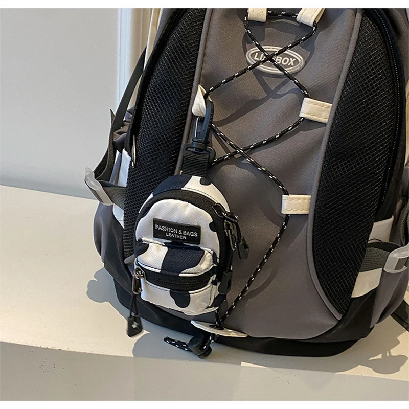 Wallet Multi Purpose Leopard Print Brown Mini Sports Zero Earphone Key Bag Crossbody Bags Versatile Small Wallets