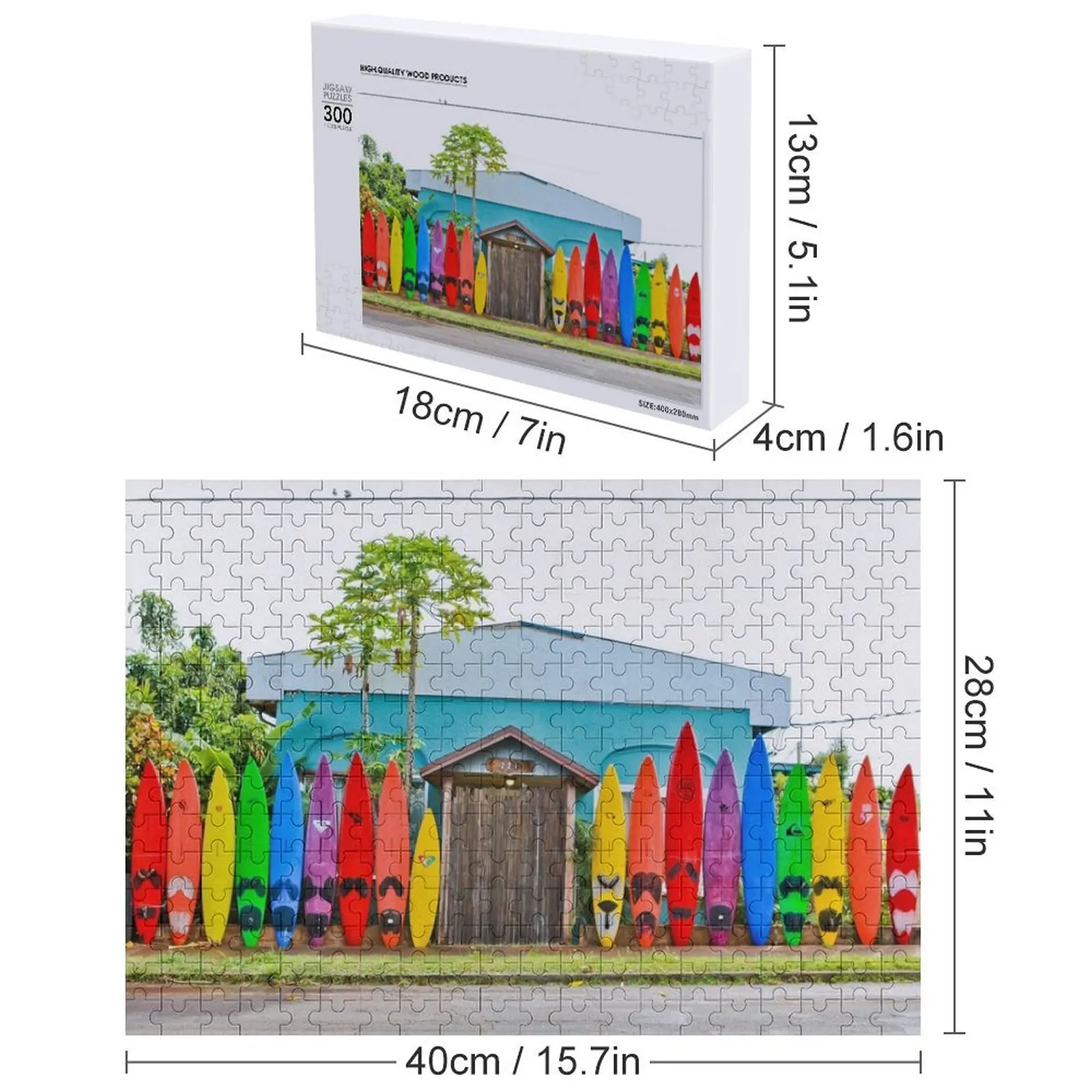 레인보우 서핑 펜스 파이아 파노라마 직소 퍼즐 맞춤형 이름 게임 어린이 퍼즐