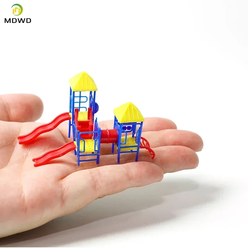 

Ho масштаб DIY креативные хобби контейнеры модель комплект для детей детский сад горка игровая площадка строительные блоки набор