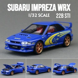 JDM 1/32 Subaru Impreza WRX STI Toy Car Model Diecast Alloy Metal Miniature Sound & Light Collection Gift For Children Boys Kid